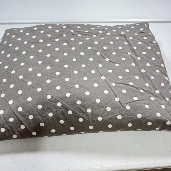 Pottery Barn Teen Twin Duvet gray white polka dots cotton modern - Picture 1 of 11